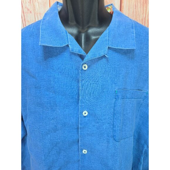 Tommy Bahama Mens Linen Shirt XL - Camp Collar - Picture 3 of 8